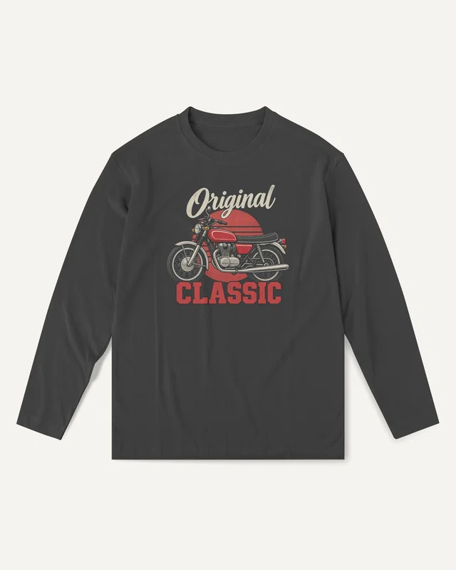 Original Classic Motorcycle Long-Sleeve T-Shirt in Black — front