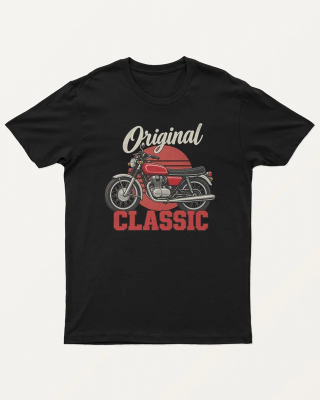 Original Classic Motorcycle Regular T-Shirt in Black — front