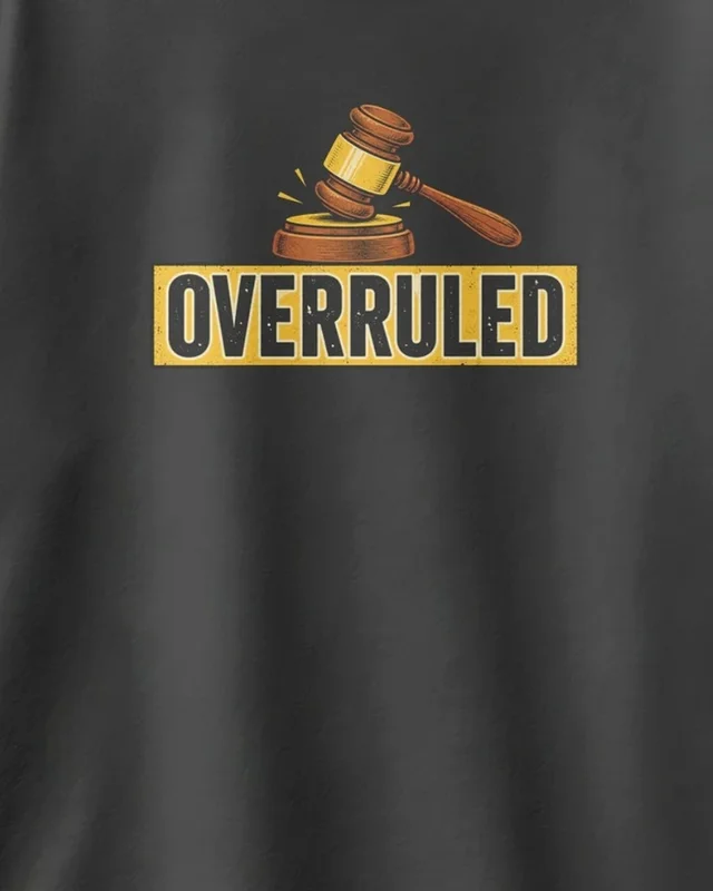Overruled Oversized T-Shirt in Black — design detail