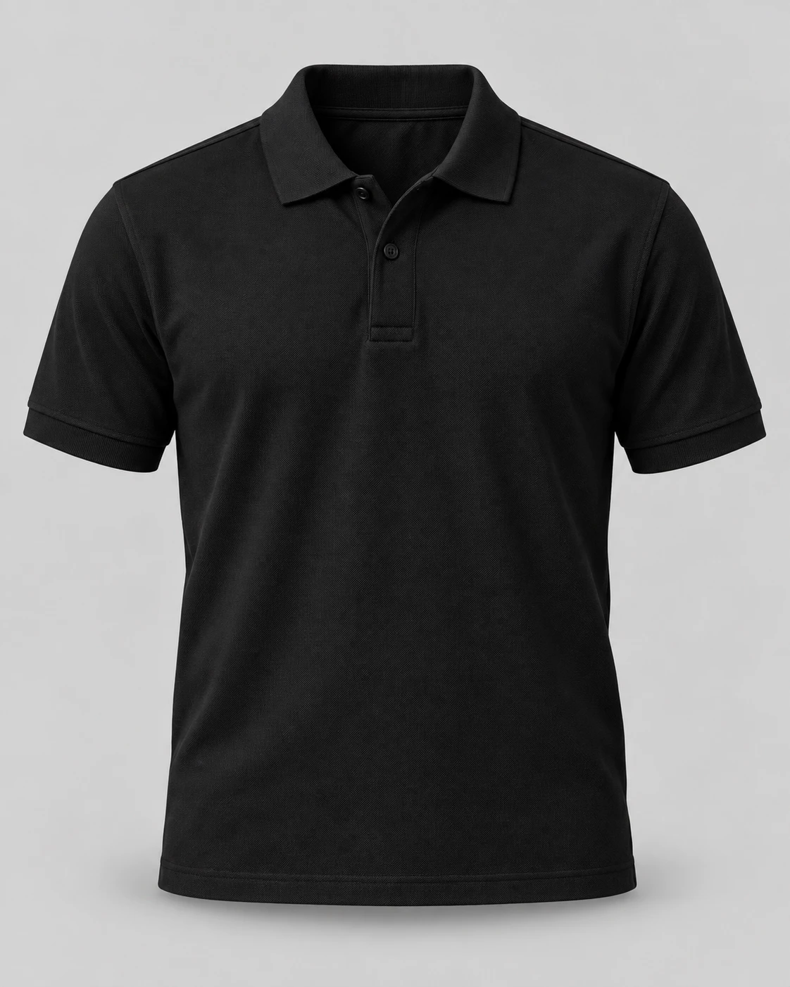 Essential Cotton Polo T-Shirt — plain product front
