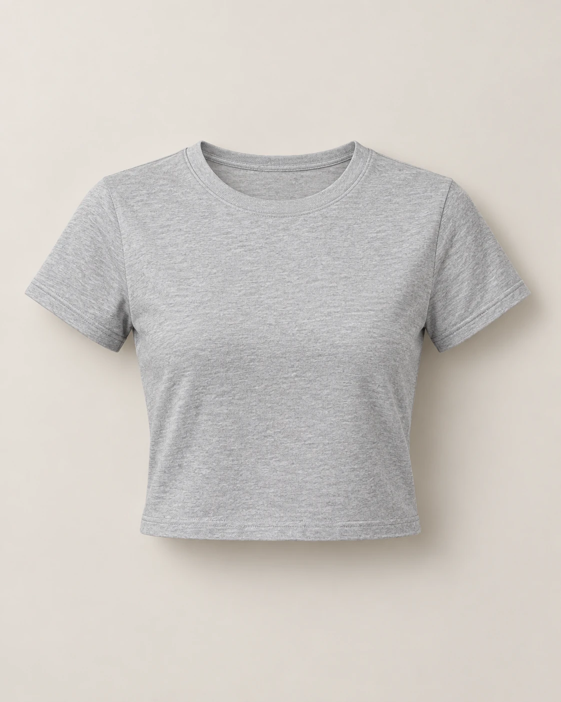 Essential Cotton Crop Top — plain product front