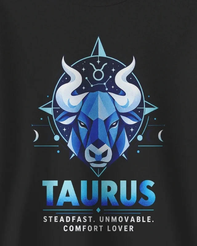 Taurus Sweatshirt in Black — design detail