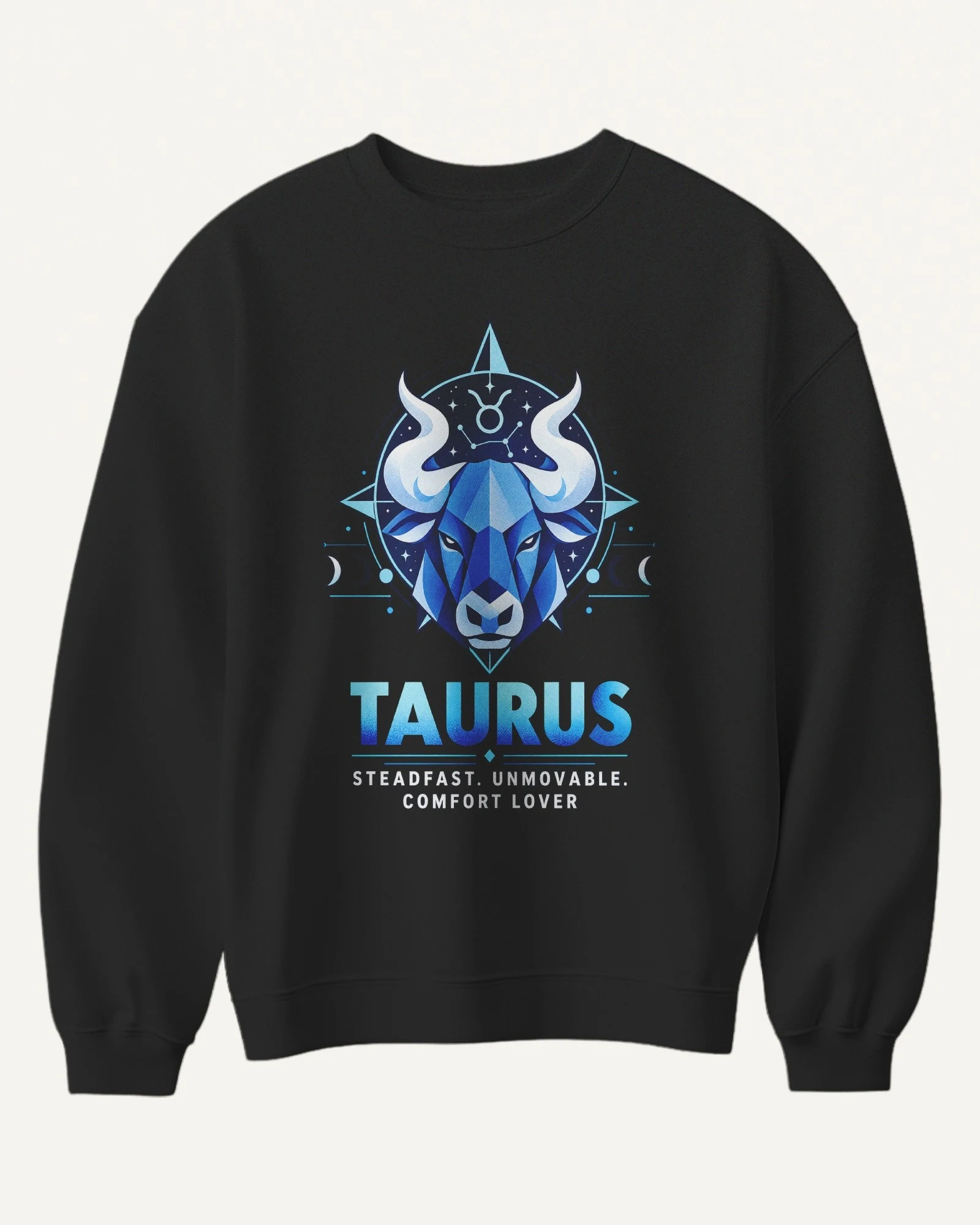 Taurus Sweatshirt in Black — front Taurus Sweatshirt in Black — front