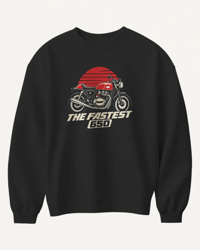 The Fastest 650 Sweatshirt in Black — front