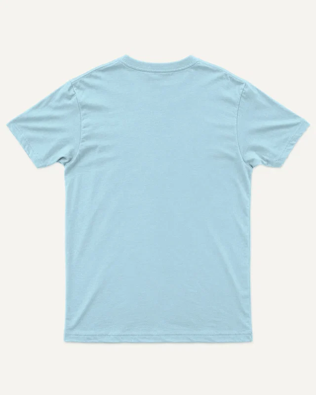 Unisex Classic Crew T-Shirt in Baby Blue — plain back