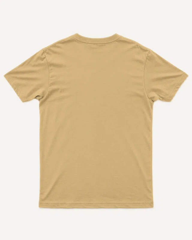 Unisex Classic Crew T-Shirt in Beige — plain back