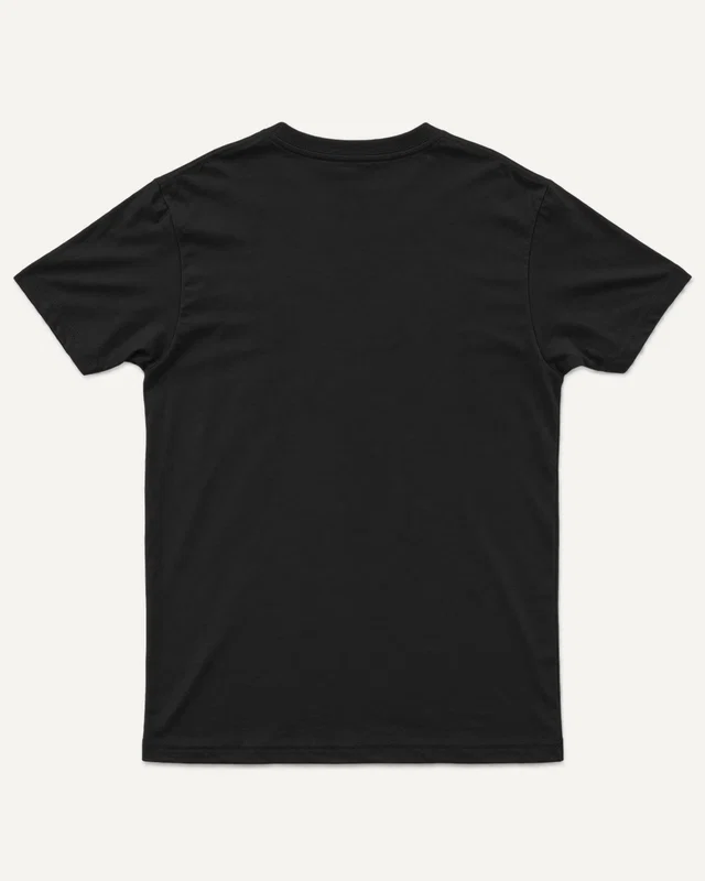 Unisex Classic Crew T-Shirt in Black — plain back