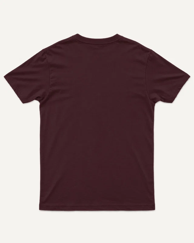 Unisex Classic Crew T-Shirt in Maroon — plain back