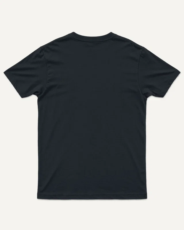 Unisex Classic Crew T-Shirt in Navy Blue — plain back