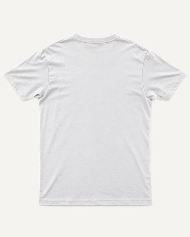 Unisex Classic Crew T-Shirt in White — plain back