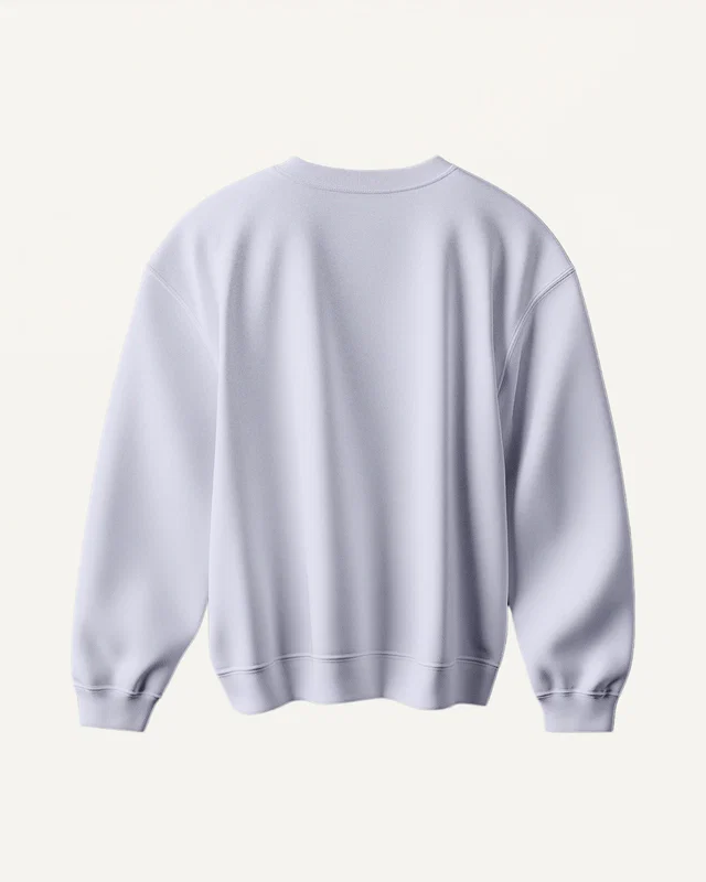 Unisex Sweatshirt in Lavender — plain back