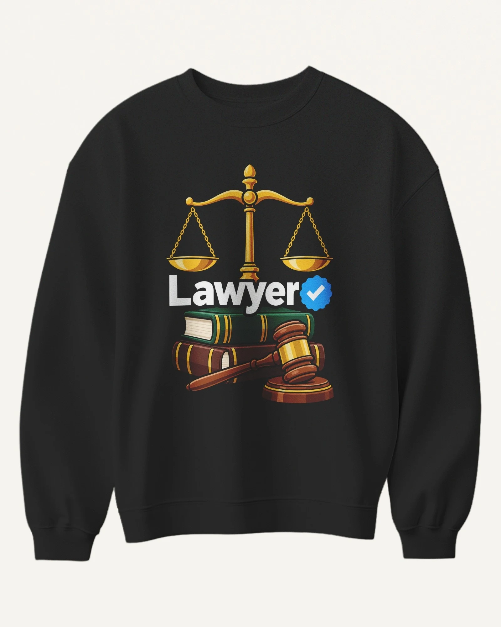 Verified Lawyer Sweatshirt in Black — front Verified Lawyer Sweatshirt in Black — front