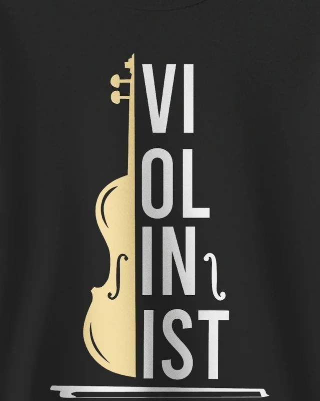 Violinist Sweatshirt in Black — design detail