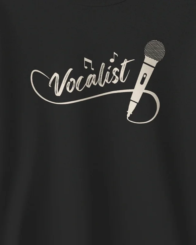 Vocalist Sweatshirt in Black — design detail