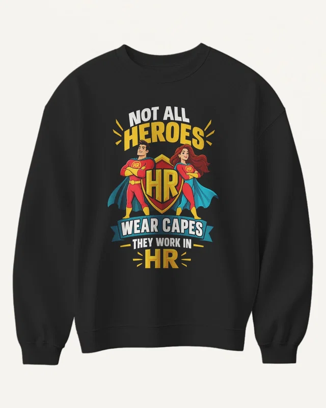 HR Workplace Heroes Sweatshirt in Black — front